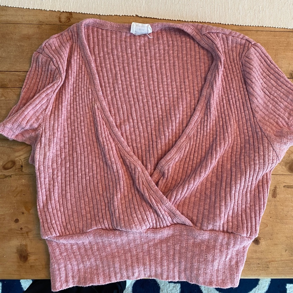 Cotton On Cropped Wrap Short Sleeve